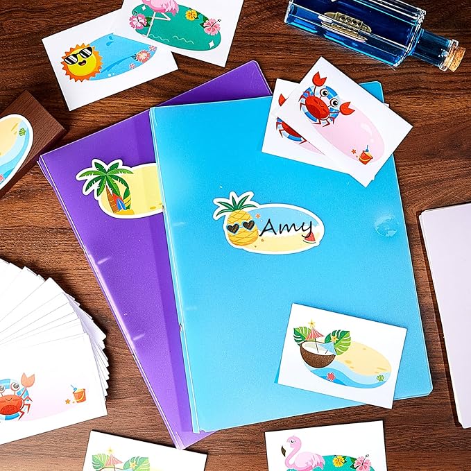 Henoyso 108 Pcs Summer Desk Name Tags - Image 6