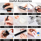 deli Office Supplies Set, Stapler Set, Rotating Multi-Functional Pen Holder - Image 3