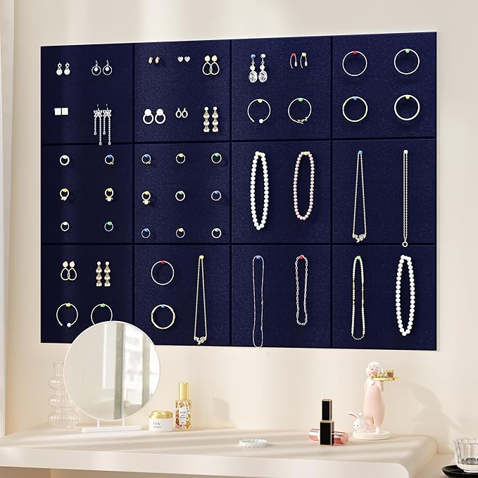 Neatsure Large Cork Board for Wall, 12 Panels Felt Tiles Tack Push Pin Board - Image 6