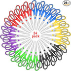 Scissors Bulk Set of 24-Pack, Taotree 8" Scissors All Purpose Comfort Grip by Taotree