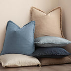 Foindtower Set of 2 Decorative Linen Fringe Throw Pillow Covers Cozy Boho - Image 6