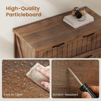 sedeta farmhouse 3 drawer file cabinet for home on a desk or shelf