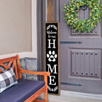 LuZhiQiang Front Porch for Welcome To Our Home Standing Sign 45"X9" Vertical - Image 3
