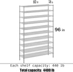 Regal Altair 18" Deep x 60" Wide x 96" Height Wire Shelving Kit | 10-Tier | NSF - Image 3