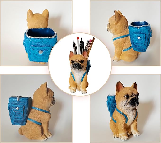 Photour Dog Pen Holder for Desk French Bulldog Gifts for Men Women and Kids - Image 5