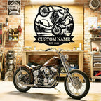Custom Motorcycle Metal Signs Personalized Dirt Biker Name Sign Custom Garage - Image 2