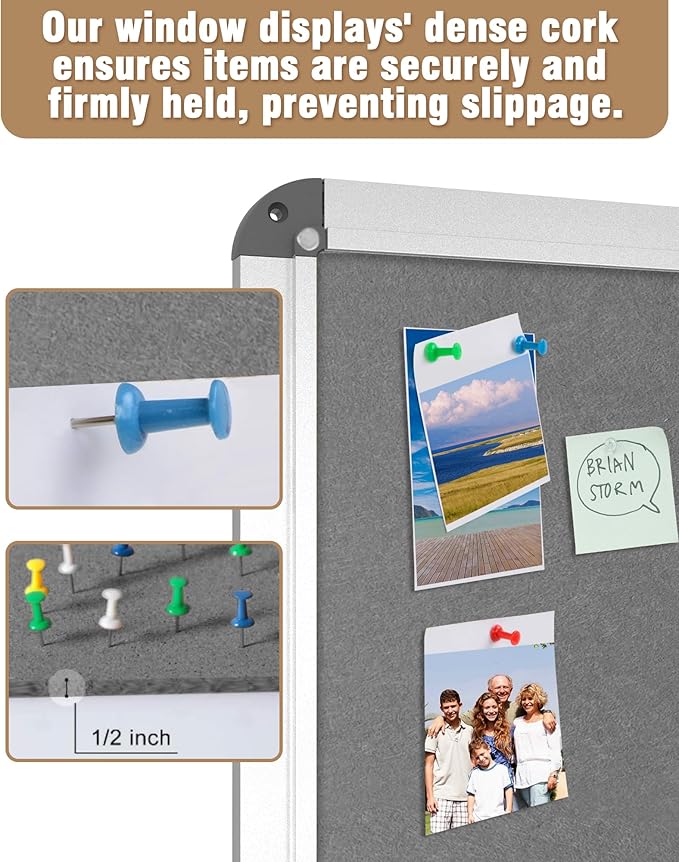 Mifuro 26"x20" Enclosed Bulletin Board, Lockable Weather-Resistant Aluminum - Image 6