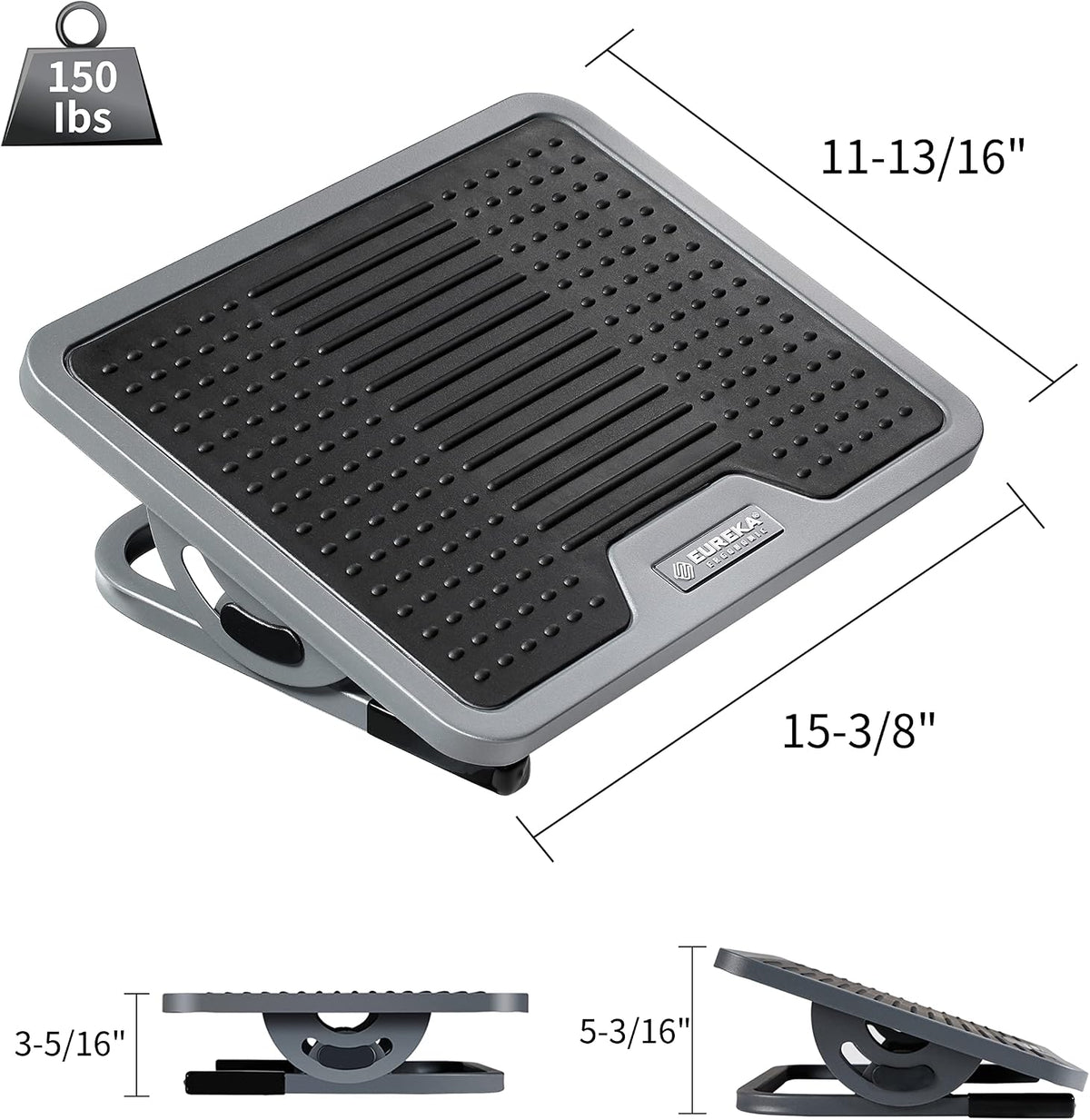 EUREKA ERGONOMIC Tilt Adjustable Footrest, Foot Rest for Under Desk at Work w...