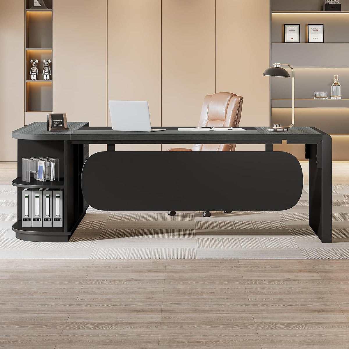 Tribesigns 81‘’ L-Shaped Executive Desk, Large Modern Office Desk with Drawer...