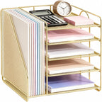 opnice desk organizer, 5-tier paper organizer letter tray, main product view