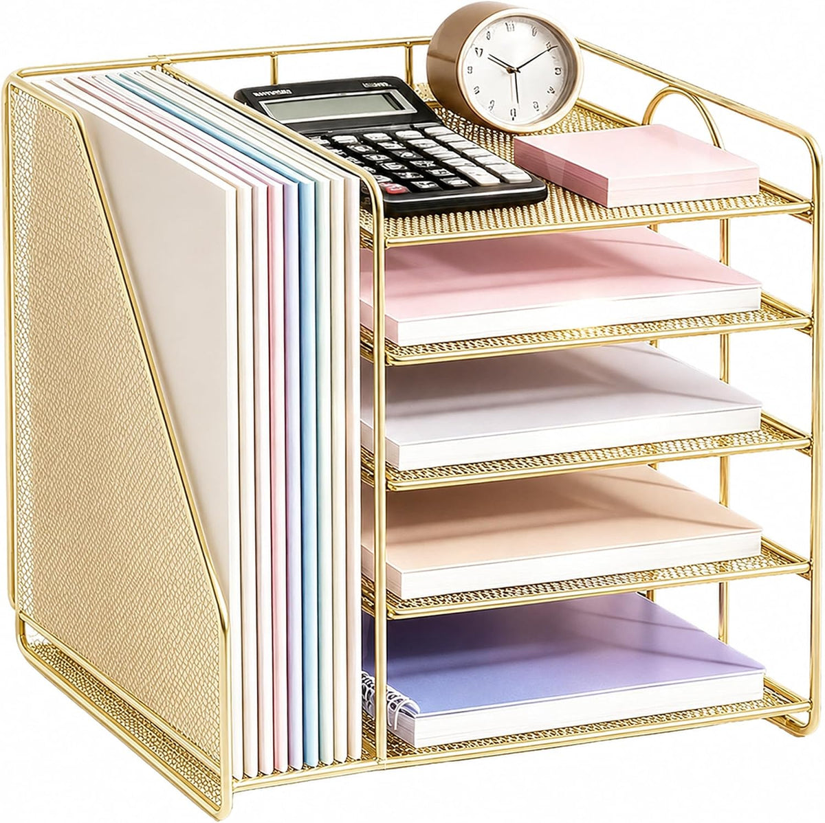 opnice desk organizer, 5-tier paper organizer letter tray, main product view