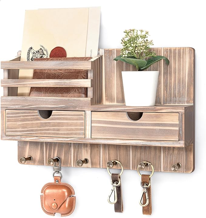 Rebee Vision Farmhouse Key Holder Wall Mount by REBEEVISION