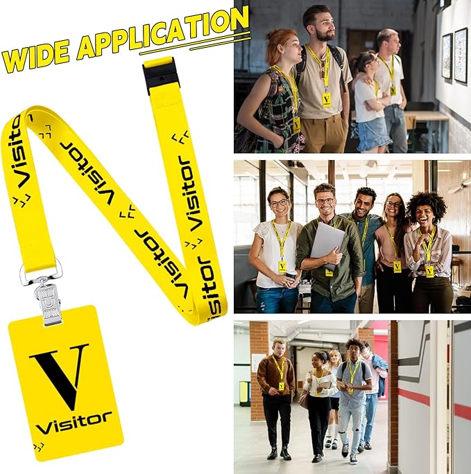 PerKoop 25 Pack Visitor Badge Lanyards Volunteer Badge Holder - Image 6