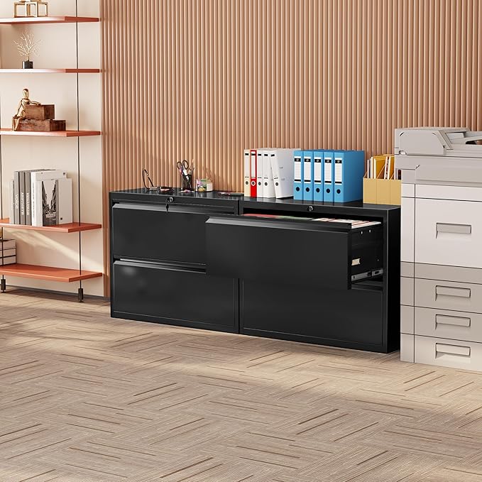 INTERGREAT Lateral File Cabinet 2 Drawer, Locking File Cabinet - Image 2
