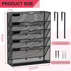 GDINDINFAN 6-Tier Hanging File Organizer Office Cubicle Accessories - Image 3