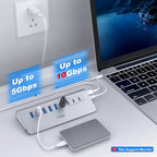 Powered USB Hub 10Gbps, intpw 9-Port USB 3.2 Hub, USB C Hub - Image 3