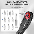 WORKPRO Folding Utility Knife, 2-in-1 Multitool Knife - Image 4