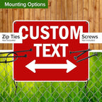 Custom Arrow, Custom Directional Sign, Two way Arrow, 24x30 Inches, 55 mil - Image 5