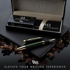 Wordsworth & Black Majesti Fountain Pen-, Luxury Case, 24K Gold Finish; 18K - Image 2