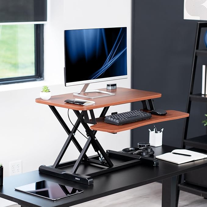 VIVO 28 inch Desk Converter, K Series, Height Adjustable Sit to Stand Riser - Image 2