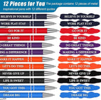 Zonon 12 Pcs Inspirational Pens Bulk Funny Ballpoint Pen - Image 2