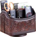PUSU Leather 360°Rotatable Remote Control Holder, Nightstand TV Remote Caddy by PUSU