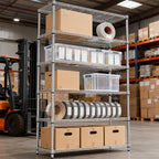 M MZG 6 Tiers Shelf 2100 lbs Steel Storage Shelving Utility Shelving Unit Steel - Image 8