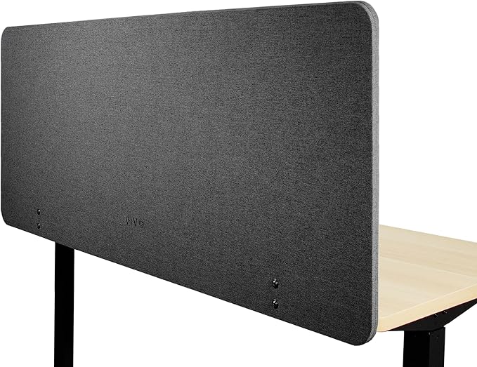 VIVO Clamp-on/Screw-on 60 x 24 inch Privacy Panel, Sound Absorbing Cubicle Desk by VIVO
