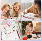 Thboxes 8Pcs Gel Pens for Journaling, 0.5mm Fine Tip Retractable Colorful Pens - Image 6