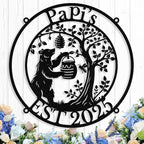 Custom Bear Metal Sign, Custom Bear Metal Wall Art Decor, Personalized Last by logo
