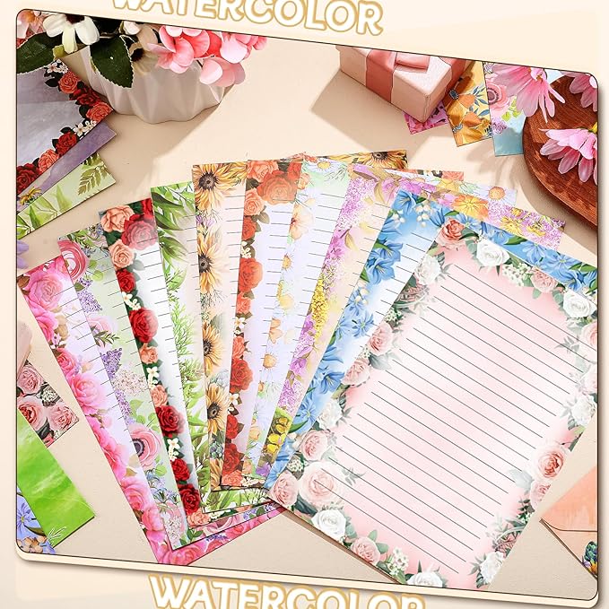 TaoBary 160 Pcs Stationery Paper Set 50 Double Sided Stationery Papers - Image 5