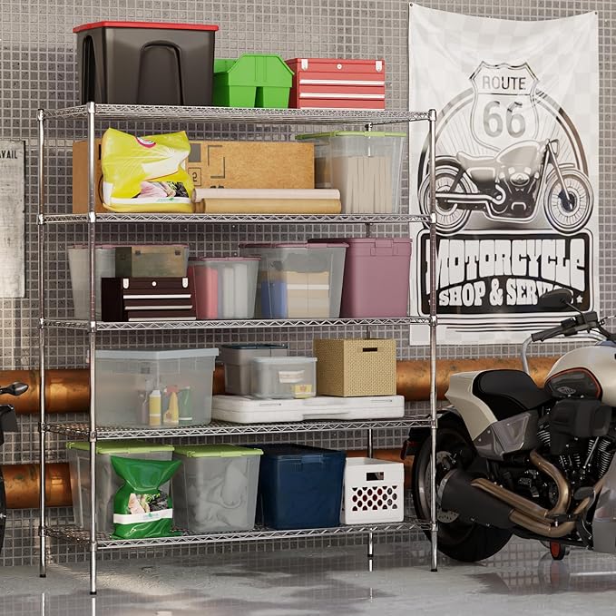Regal Altair 24" Deep x 60" Wide x 74" Height Wire Shelving Kit | 5-Tier | NSF - Image 5