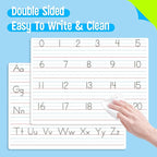8 Packs Alphabet & Number Whiteboards, Double Sided Dry Erase Board Letters - Image 4