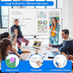 maxtek Rolling Whiteboard, 72x40 Large Double-Sided White Board Dry Erase on - Image 2