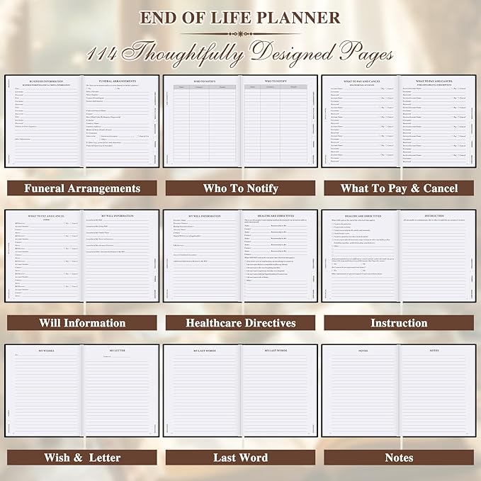 Lanpn I'm Dead, Now What Journal, End of Life Planner Death Book Organizer - Image 5