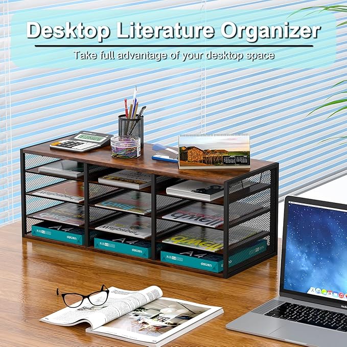 PAG-Mass Mail Sorter Adjustable Holder, Countertop Literature Organizer - Image 5