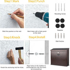 xydled Mail Boxes with Key Lock, Locking Mailbox Wall Mounted, Large Capacity - Image 8