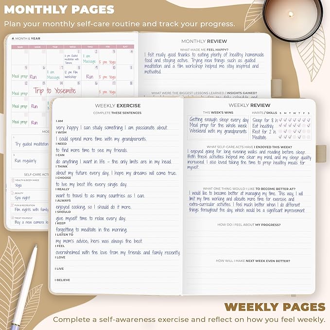 Clever Fox Self-Care Journal – Daily Reflection Notebook – Mental Health & - Image 3