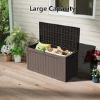 PATIOEASY Outdoor Storage Box 100GAL Waterproof Resin Deck Box, UV-Resistant - Image 3
