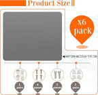 6 Pcs Desk Divider Privacy Panel 20 x 24 Clamp-on Acoustic Freestanding Desktop - Image 2