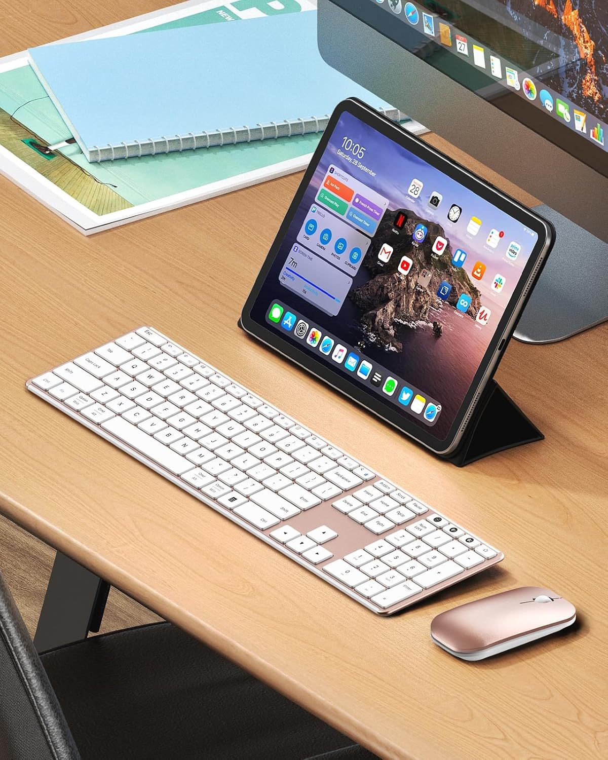 seenda SKM64-3 Wireless Bluetooth Keyboard Mouse Combo for Windows and Mac