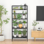 Homykic Bamboo Bookshelf 4-Tier Ladder Shelf, 49.2” Freestanding Open Bookcase - Image 7