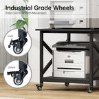 Fannova 2 Tier Large Printer Stand, 23.6 x 23.6 x 22.6 Inches Square Printer - Image 5