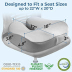 5 STARS UNITED Seat Cushion for Tailbone Pain Relief – Large Memory Foam - Image 2