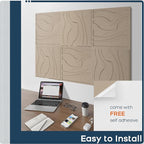 BUBOS Large Acoustic Panels, Self-adhesive Sound Absorbing Panels Decorative - Image 8