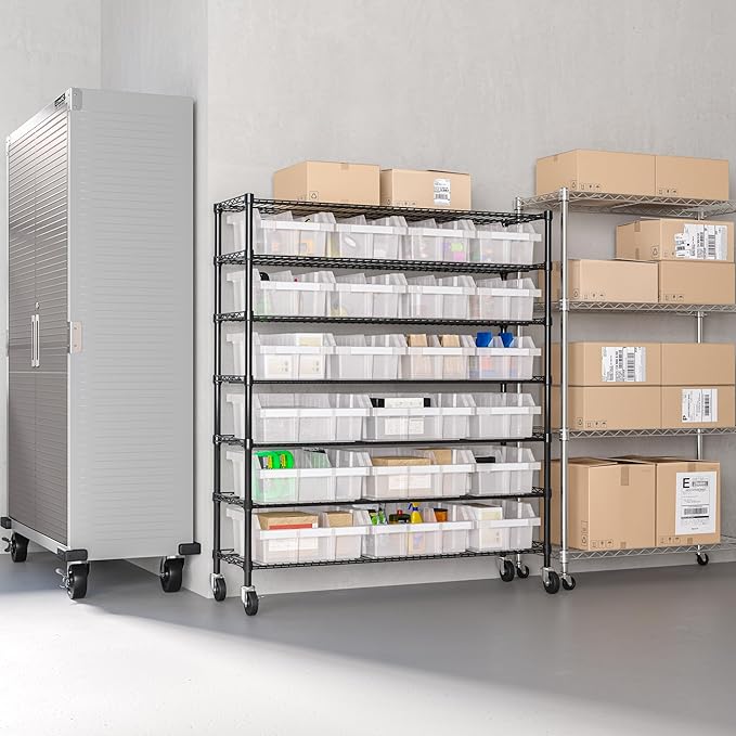 Seville Classics Heavy Duty NSF Bin Rack Solid Steel Wire Shelving Storage Unit - Image 8