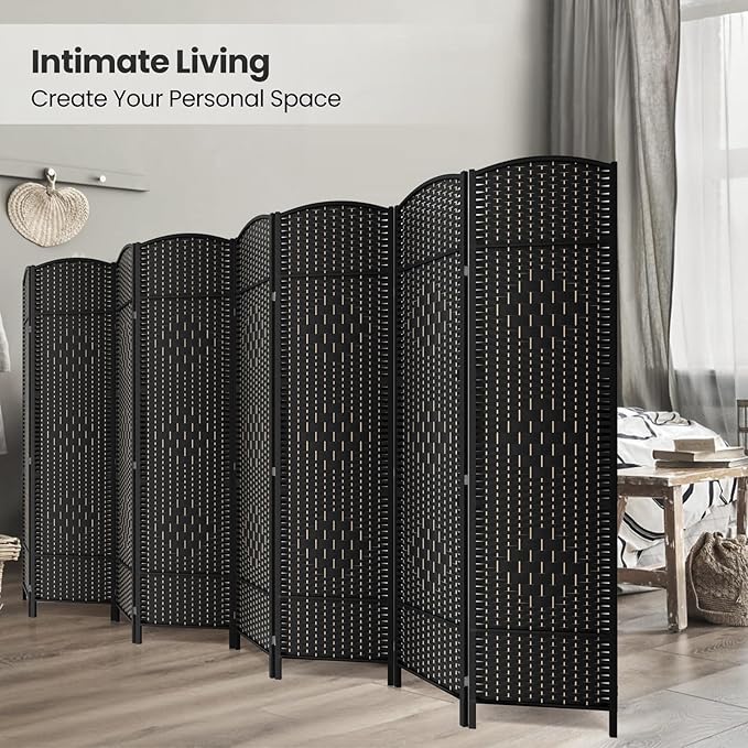 8 Panel Room Divider, 6Ft Folding Privacy Screen, Tall - Image 4