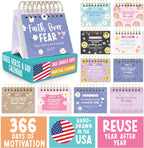 Daily Bible Verse Desk Flip Calendar 2026 - Daily Scripture Flip Calendar, Inspirational Desk Calendars 2026, Christian Perpetual Calendars, Motivational Quotes for Desks, Back to School Teacher Gifts