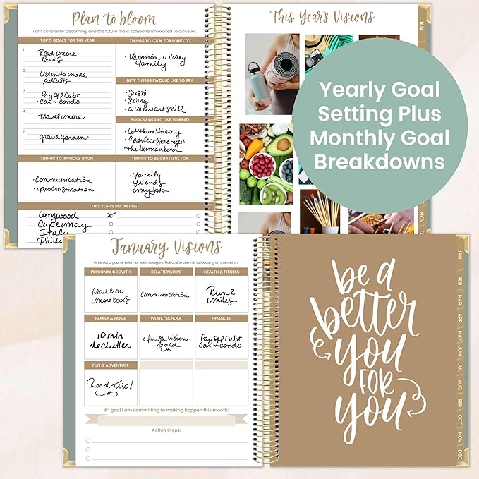 bloom daily planners 2026 Hardcover Calendar Year Goal & Vision Planner - Image 4