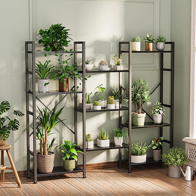 SUPERJARE Triple 4 Tier Bookshelf, Bookcase - Image 4